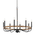 Franklin Chandelier - Black / Natural