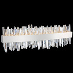 Glacier Bathroom Vanity Light - Polished Chrome / Firenze Clear