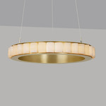 Avalon Chandelier - Satin Brass / Alabaster