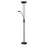 Mother & Son Torchiere Reading Floor Lamp - Matte Black