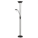 Mother & Son Torchiere Reading Floor Lamp - Oil Brushed Bronze