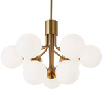 Amanda Chandelier - Aged Brass / Opal White