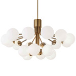 Amanda Chandelier - Aged Brass / Opal White