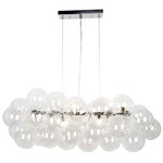 Comet Linear Chandelier - Polished Chrome / Clear