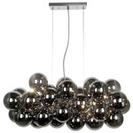 Comet Linear Chandelier - Polished Chrome / Smoke