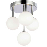 Megallan Ceiling Light - Polished Chrome / Opal