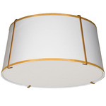 Trapezoid Tapered Ceiling Light - Gold / White