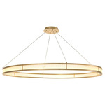 Damien Chandelier - Antique Brass / Frosted