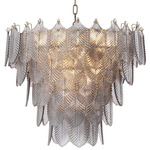 Verbier Chandelier - Brushed Brass / Smoke