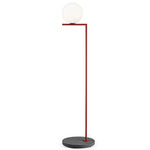 IC In & Out Floor Lamp - Burgundy Red / Opal