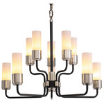 Albano Chandelier - Matte Black / Opaque Gradient