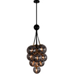 Farnese Chandelier - Matte Black / Smoke