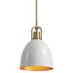 Vasto Pendant - Rembrandt Brass / Matte White