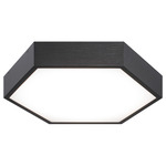 Hexol Ceiling Light Fixture - Oxidized Black / White