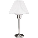 Modern Table Lamp - Satin Chrome / White