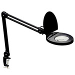 Magnifier Table Lamp with Bracket - Black / Clear