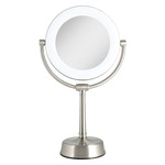 Lexington Sunlight 10x/1x Dimmable LED Vanity Mirror - Satin Nickel / Mirror