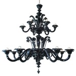 Pellestrina Chandelier - Polished Chrome / Black