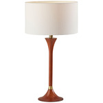 Rebecca Table Lamp - Walnut / White