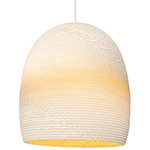 Bell Scraplights Pendant - White / Blonde