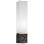 Cube Wall Sconce - Brushed Nickel / Ebony / Shiny Opal