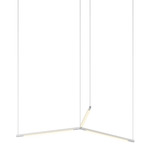 Z-Bar Trio Pendant - Silver / Frosted