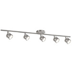 Lyra Adjustable Ceiling Spot Light - Brushed Nickel / Frosted