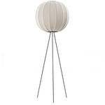 Knit Wit Floor Lamp - Matte Black / Pearl White