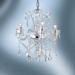 Magnesio Chandelier - Chrome / Transparent Crystal