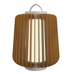 Stecche Di Legno Short Floor Lamp - White / Teak