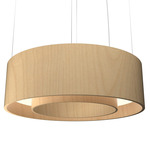 Cylindrical Ring Drum Pendant - Maple