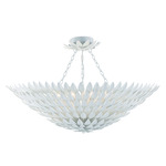 Broche Semi Flush Petals Ceiling Light - Matte White