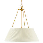 Lytham Pendant - Antique Gold Leaf / White