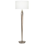 Landon Floor Lamp - Antique Brass / Off White