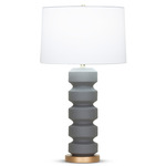 Luca Table Lamp - Charcoal Grey / Off White