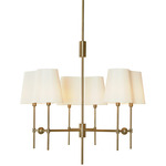 Seymour Chandelier - Antique Brass / Off White