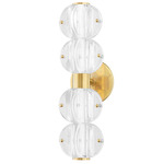 Lindley Bathroom Vanity Light - Aged Brass / Clear