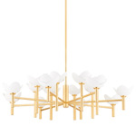 Dawson Chandelier - Gold Leaf / White