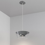 STELLR Recessed Pendant - Satin Silver Powdercoat