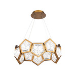 Starlight Starbright Chandelier - Aged Brass / Crystal