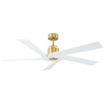 Aspen 56 Ceiling Fan - Burnished Brass / Matte White