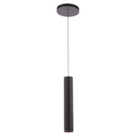 Silo Pendant with Accent Collar - Black / Black