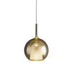 Glo Pendant - Matte Titanium / Mirroring Gold