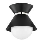 Scout Flush Mount - Black / Polished Nickel / Opal