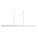 Square Linear Pendant - Champagne Gold / Matte White