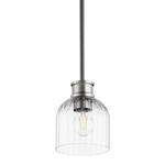 Monarch Pendant - Satin Nickel / Clear