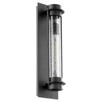 Roope 120V Outdoor Wall Sconce - Noir / Clear Seeded