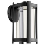 Solu 120V Outdoor Wall Sconce - Noir / Clear
