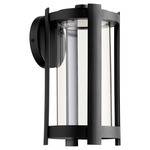 Solu 120V Outdoor Wall Sconce - Noir / Clear