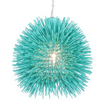 Urchin Pendant - Aqua Velvet